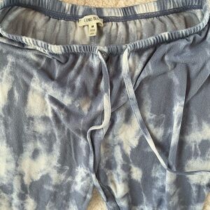 Como Blu Blue Tie-Dye Lounge set top and jogger pants